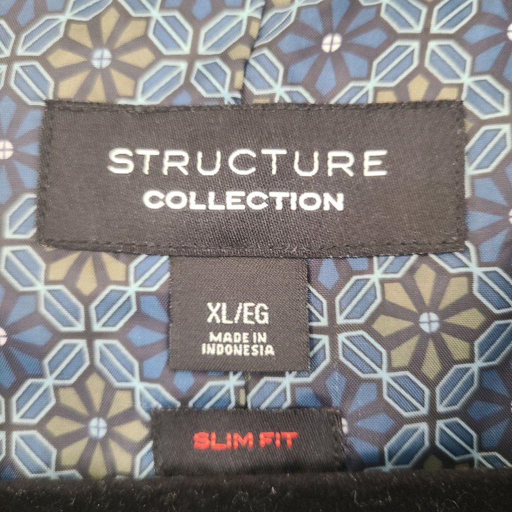 Structure Collection Mens Gray 2-Button Slim Fit … - image 5